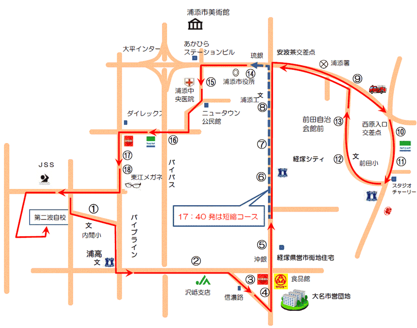 経塚線　路線図